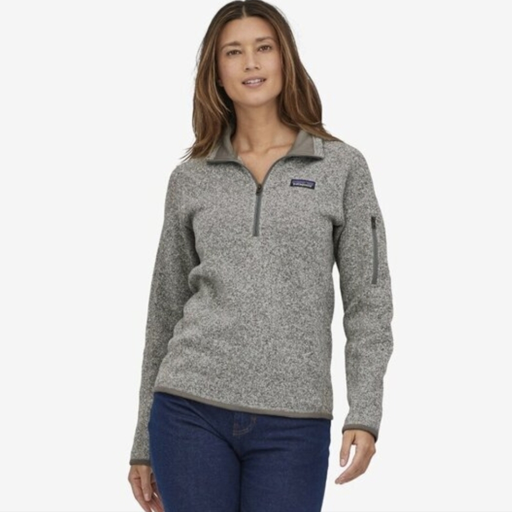 Patagonia Better Sweater Women's Small 1/4-Zip Gray Fleece Pullover